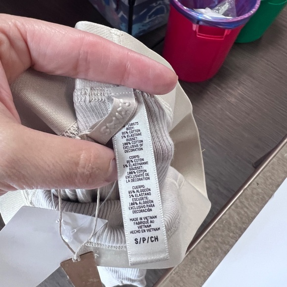 skims cotton rib leggings new color bone new small - Picture 7 of 8